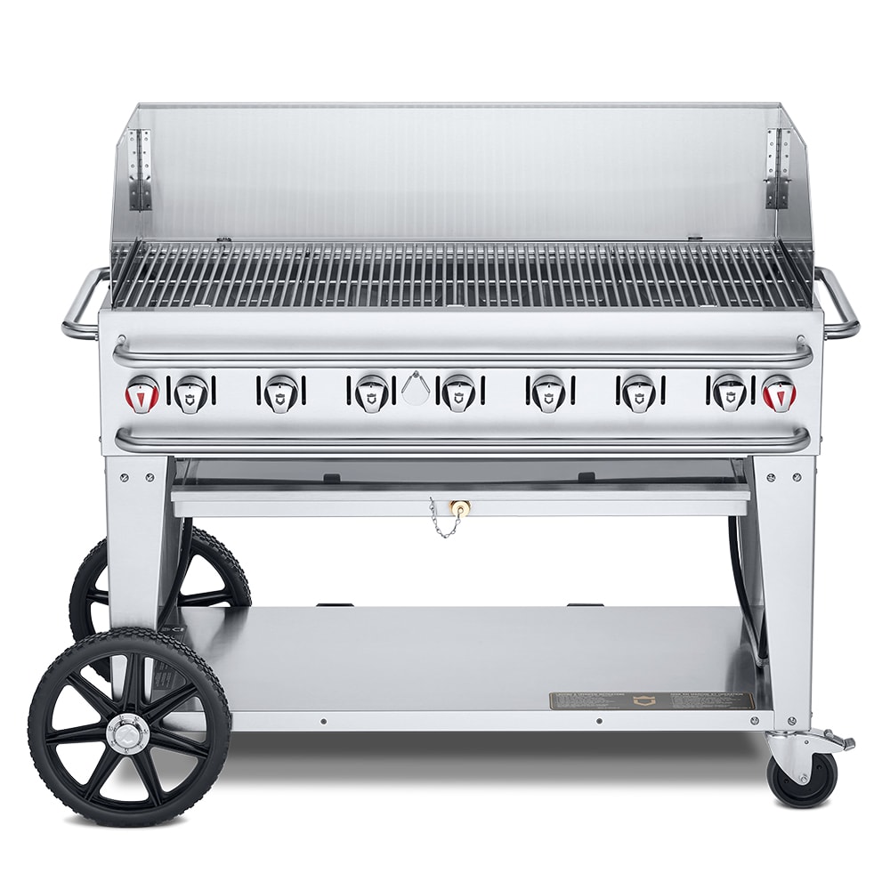 828-RCB48WGPLP 46" Mobile Gas Commercial Outdoor Grill w/ Water Pans, Liquid Propane