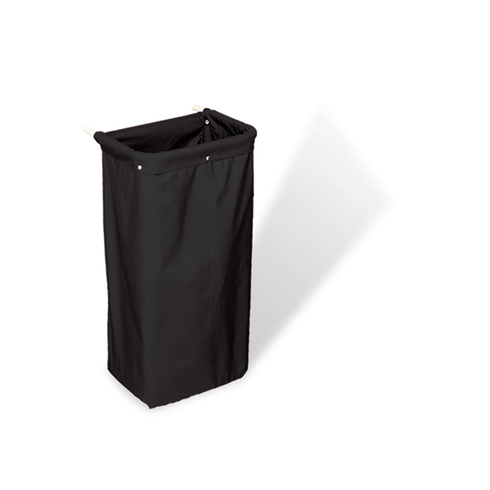 650-35E Housekeeping Bag w/ Fold Over Top & Snaps - 18"W x 12"D x 26"L, Nylon,...