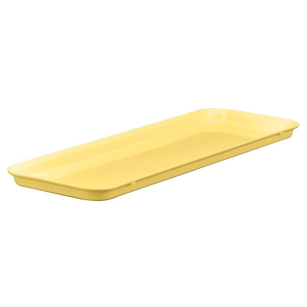 144-1230MT145 Rectangular Market Display Tray - 12 7/16" x 30" x 3/4", Yellow