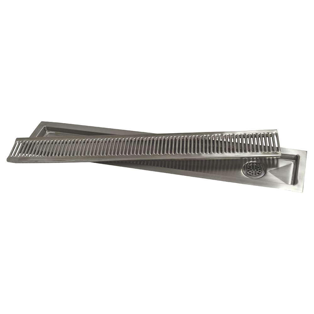 009-TA524 Drop-In Urn Trough, 48" Lx4 3/4" Wx1 1/4" D, Includes  Cover, Drain