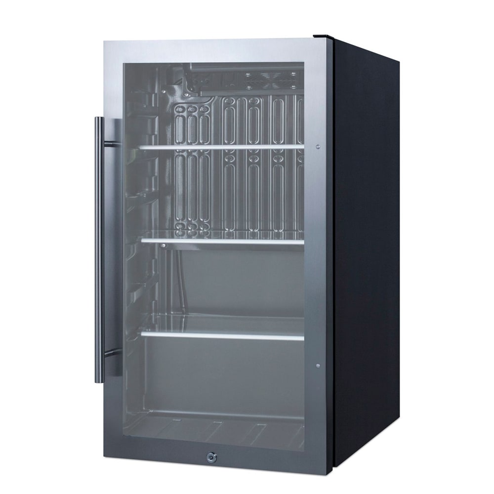Summit SPR488BOSADA 19" W Indoor/Outdoor Undercounter Refrigerator w/ (1) Glass Door - ADA, 115v