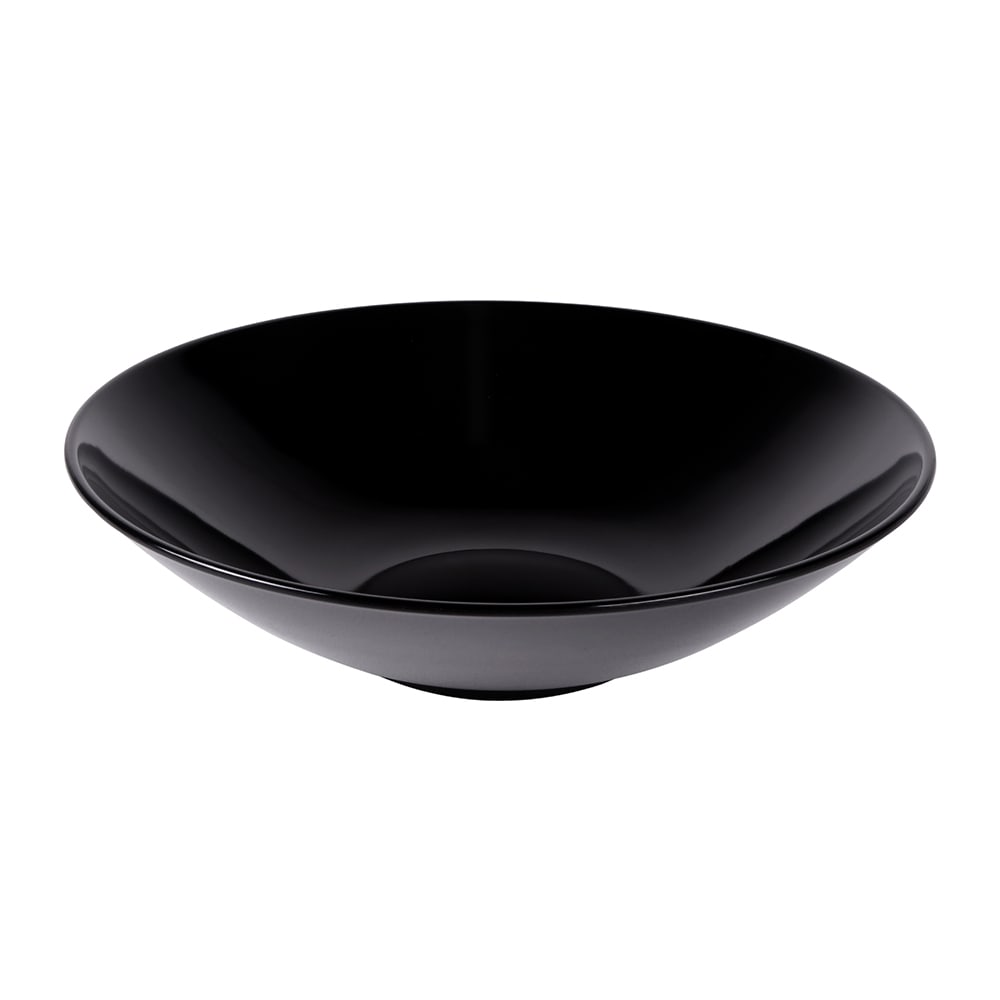 701-M15R4B 6 qt Round Melamine Serving Bowl, Black
