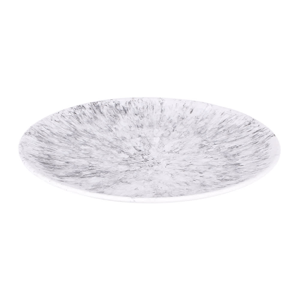 701-B380130BBM 13" Round Melamine Plate, Marble