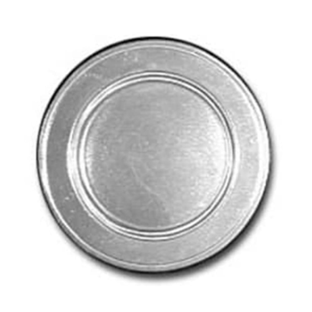 017-1021SBLK 7 1/2" Rimmed Salad Plate, Aluminum/Black