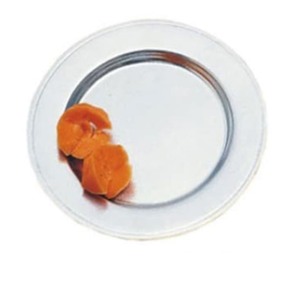017-1020SWH 6" Rimmed Bread & Butter Plate, Aluminum/White