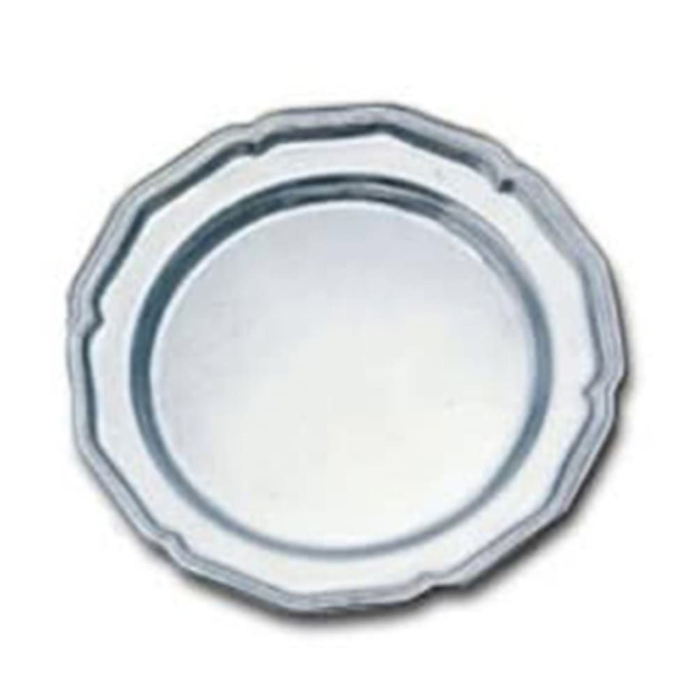 017-1031SBLK 7 3/4" Dessert Plate, Aluminum/Black
