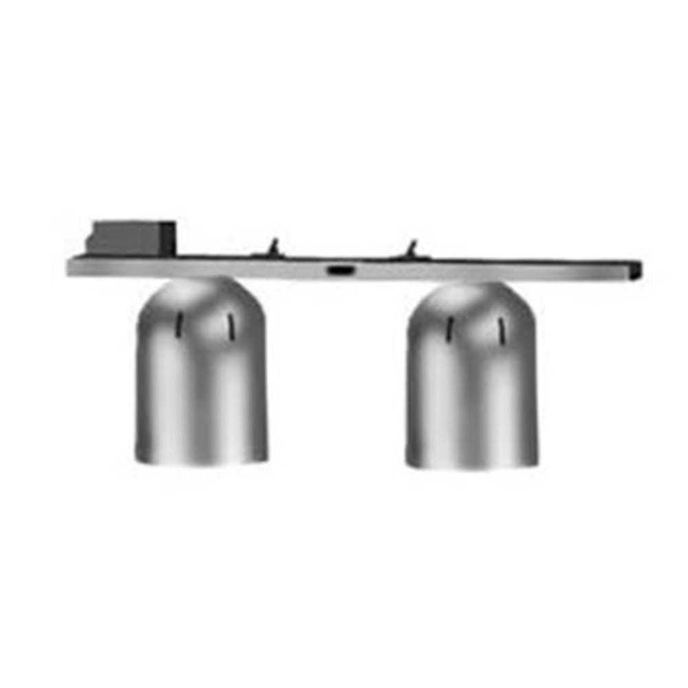 128-60062 21 1/4" Track Mount Heat Lamp w/ (2) Lamps - Lower Switch, Silver, 120v