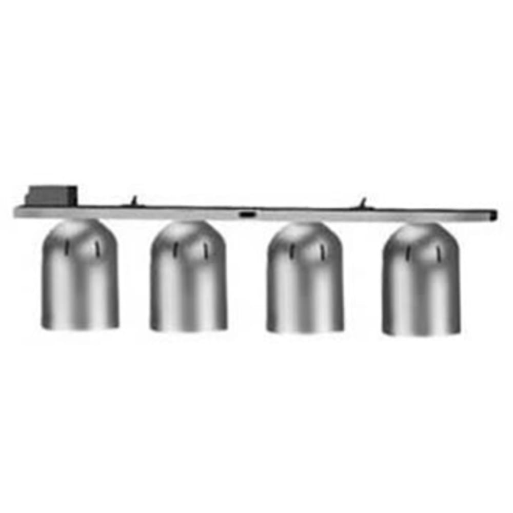 128-60064 40 1/4" Track Mount Heat Lamp w/ (4) Lamps - Lower Switch, Silver, 120v