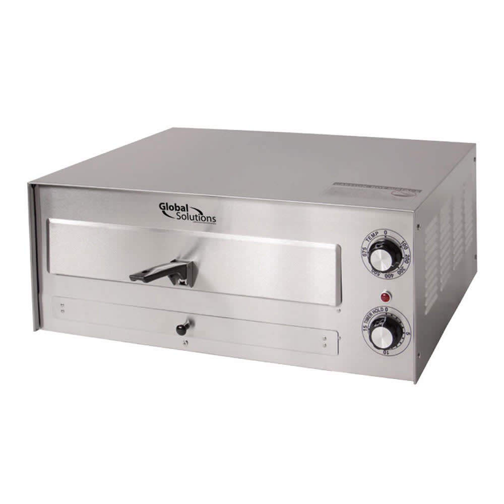 Global Solutions GS1010 Countertop Pizza Oven - Single Deck, 120v