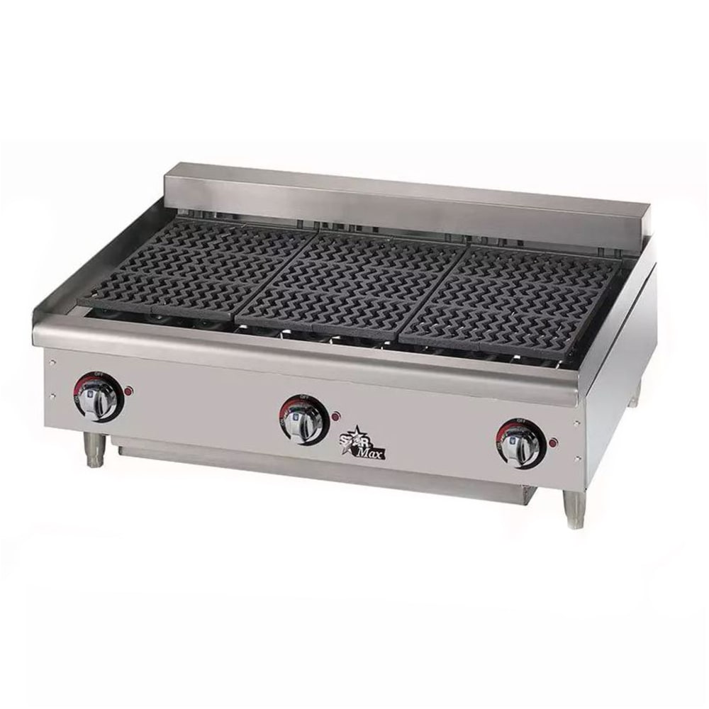 Star 5136CF 36 Electric Charbroiler w/ Cast Iron Grates, 240v/1-3ph
