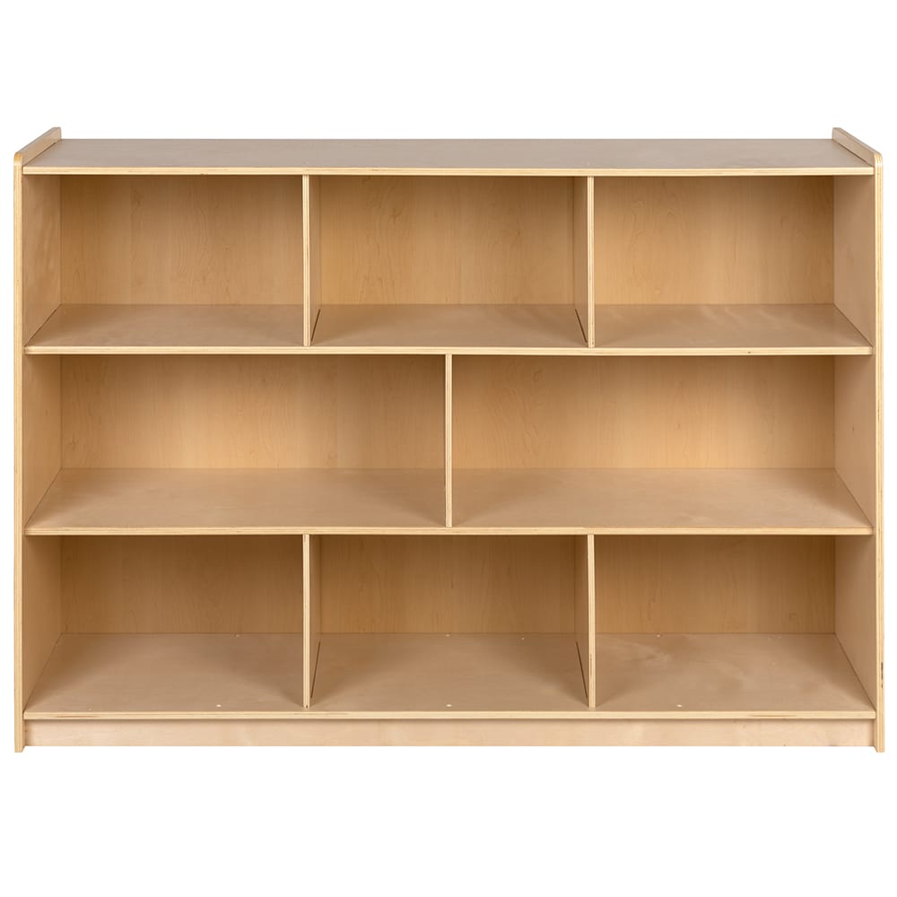 916-MKSTRG002GG 8 Section Classroom Storage Cabinet - 48"W x 15"D x 36"H, Wood, Na...