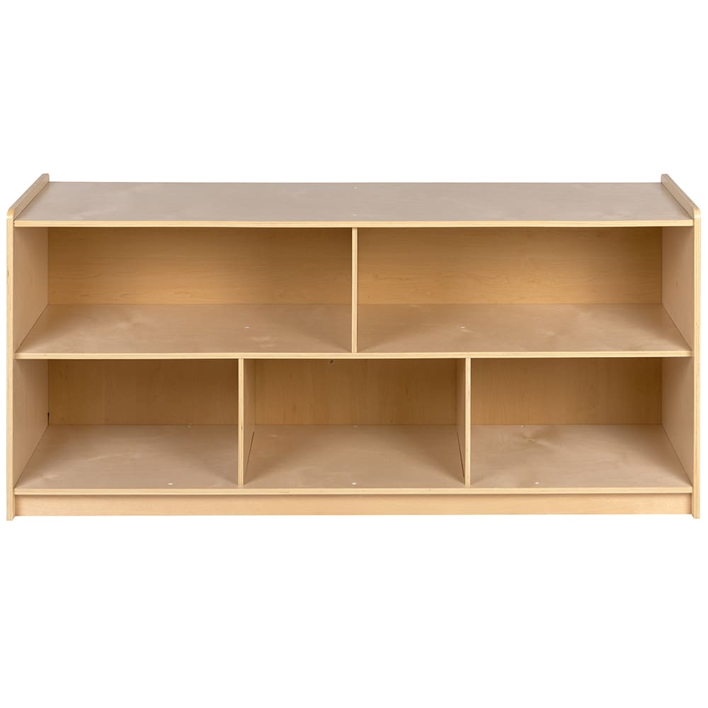 916-MKSTRG006GG 5 Section Classroom Storage Cabinet - 48"W x 15"D x 24"H, Wood, Na...