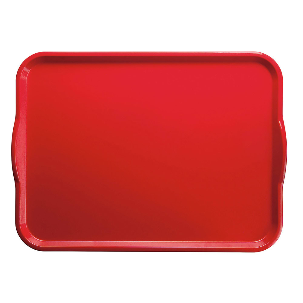 144-1520H521 Rectangular Camtray® w/ Handles - 15" x 20", Fiberglass, Cambro Red