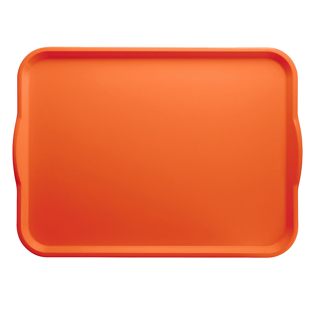 144-1520H220 Rectangular Camtray® w/ Handles - 15" x 20", Fiberglass, Citrus Orange
