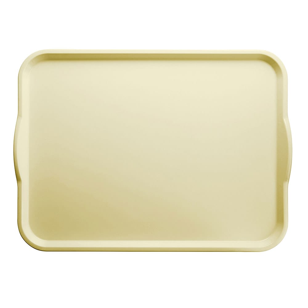 144-1520H536 Rectangular Camtray® w/ Handles - 15" x 20", Fiberglass, Lemon Chiffon