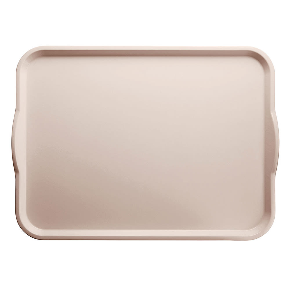 144-1520H106 Rectangular Camtray® w/ Handles - 15" x 20", Fiberglass, Light Peach