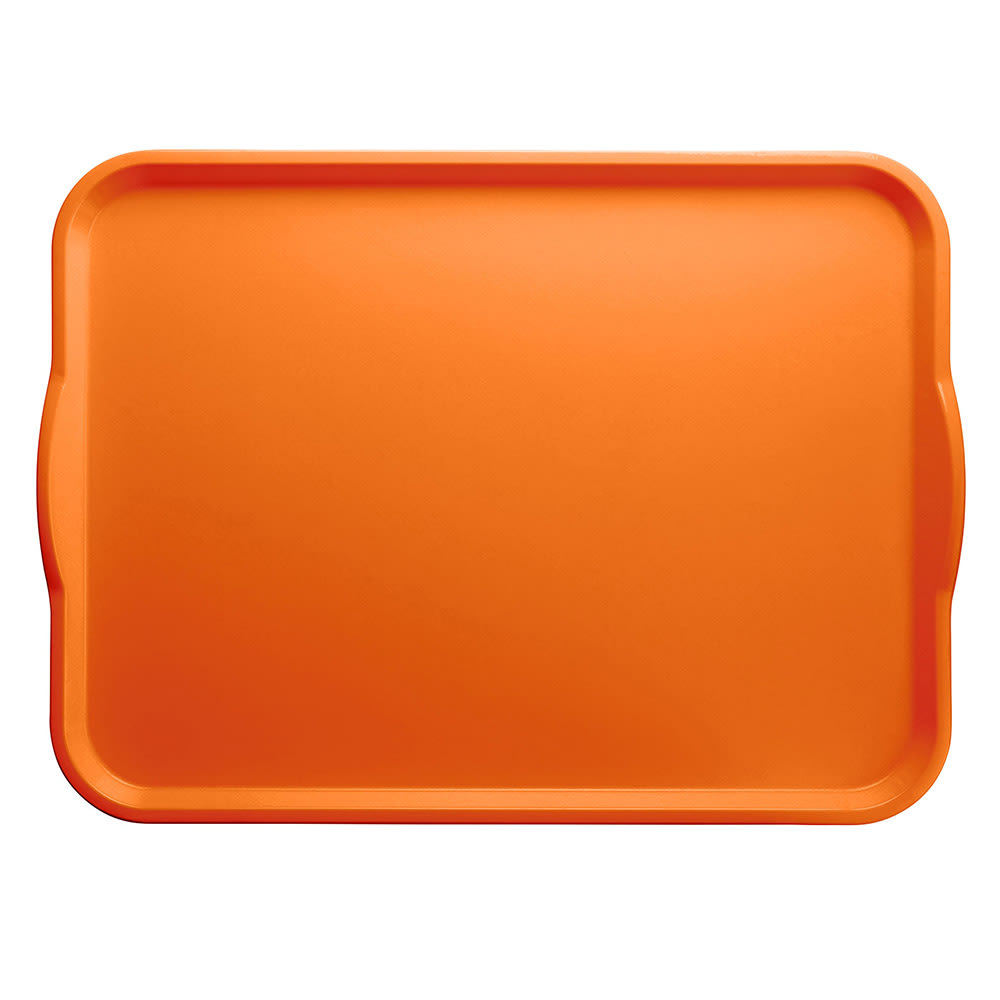 144-1520H222 Rectangular Camtray® w/ Handles - 15" x 20", Fiberglass, Orange Pizzazz