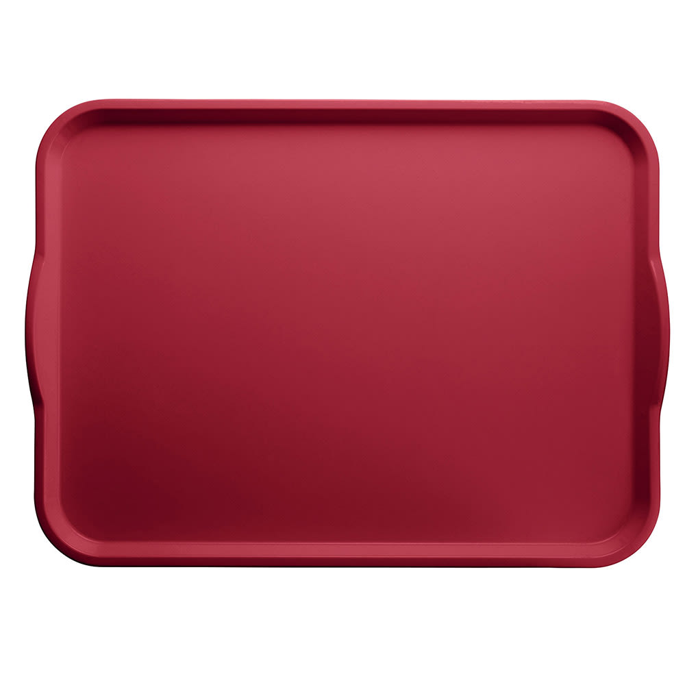 144-1520H221 Rectangular Camtray® w/ Handles - 15" x 20", Fiberglass, Ever Red