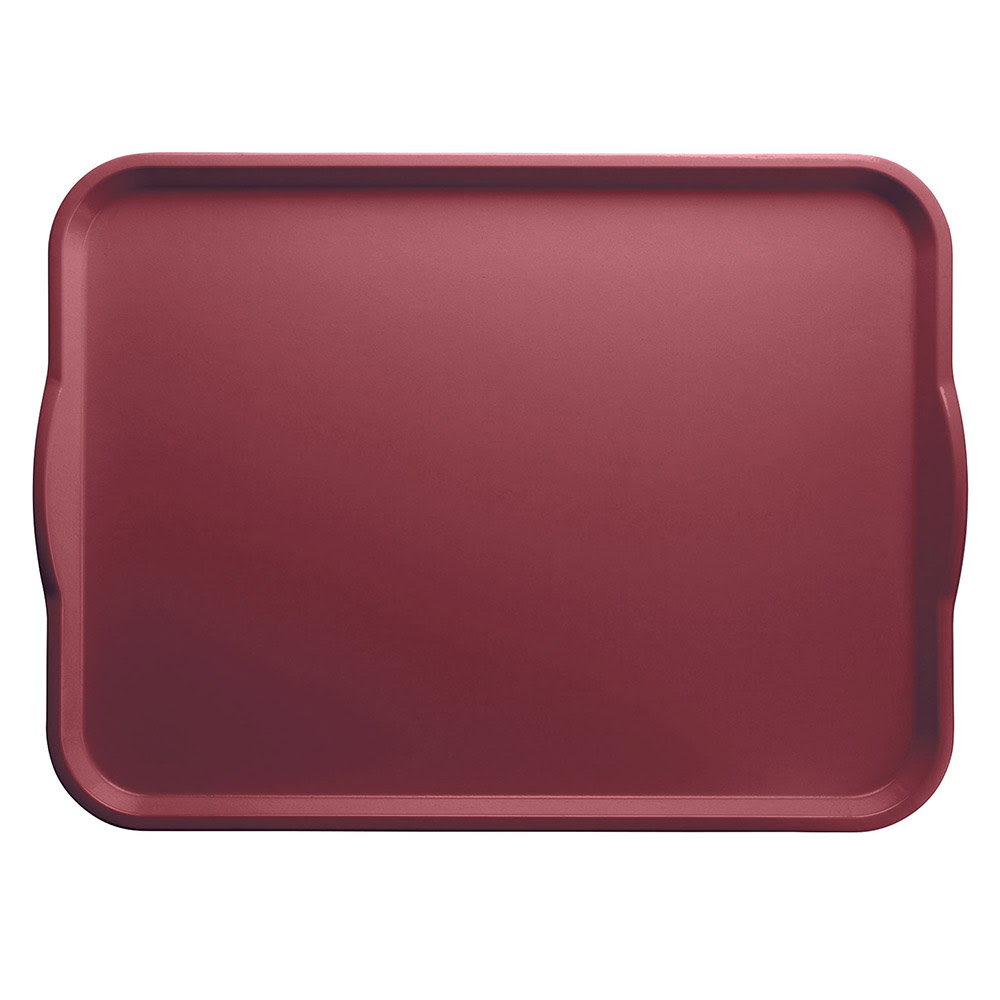 144-1520H410 Rectangular Camtray® w/ Handles - 15" x 20", Fiberglass, Raspberry Cream