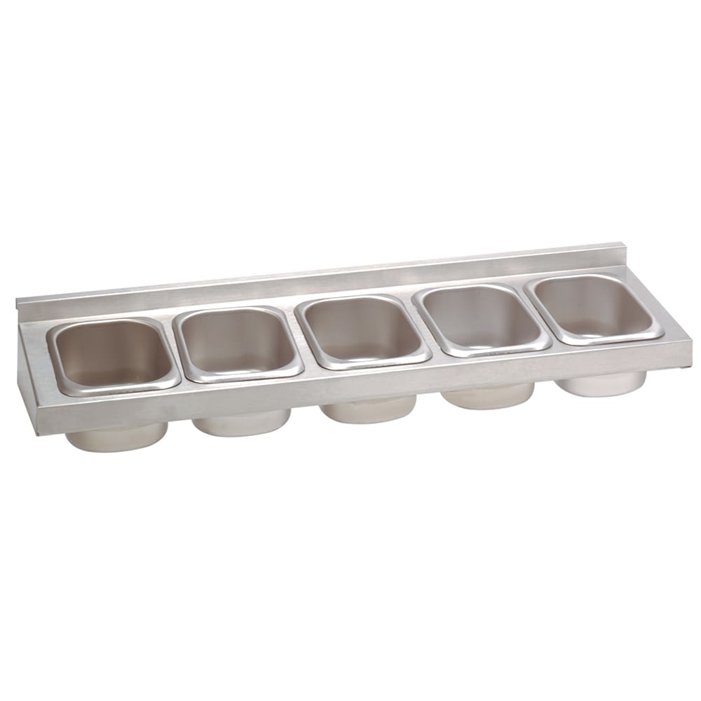 Advance Tabco A-8 Condiment Rack w/ (5) Cups for 24" Models
