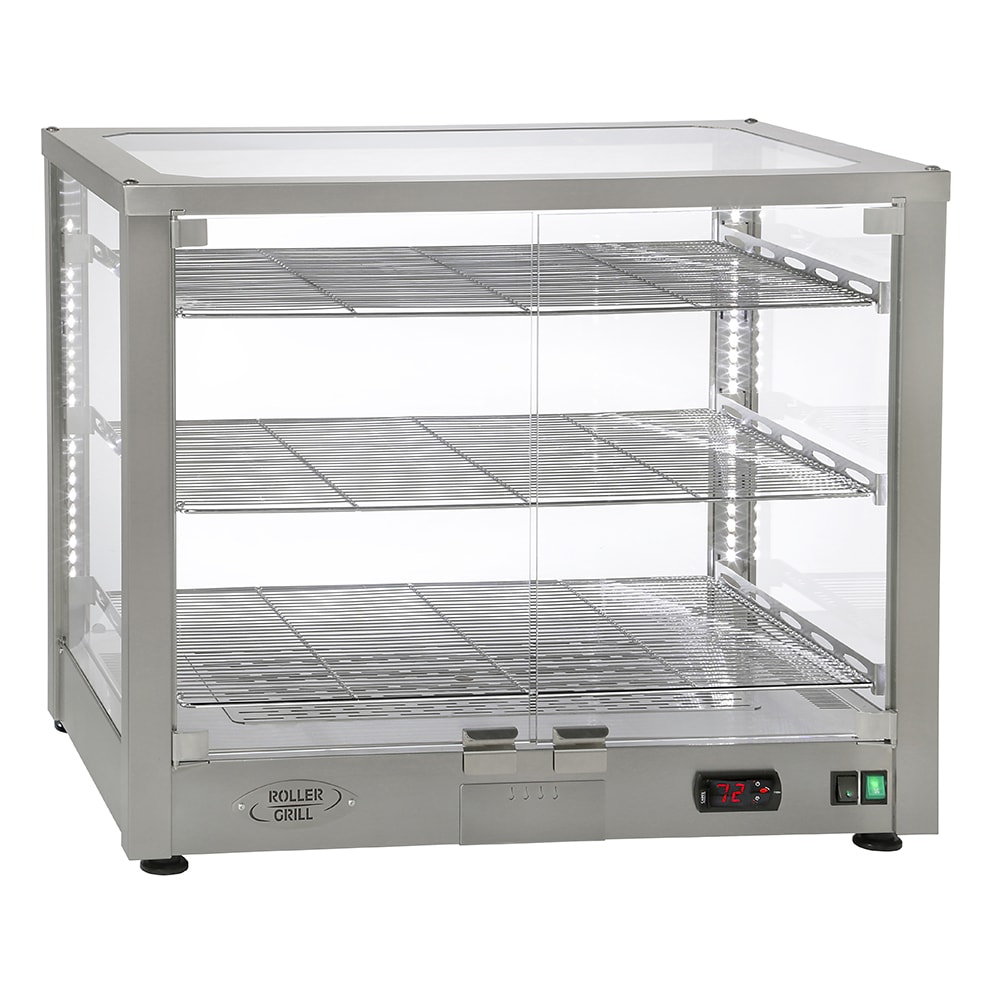 Equipex WD780S-3/1 30 1/2" Full Service Countertop Heated Display Case - (3) Shelves, 120v
