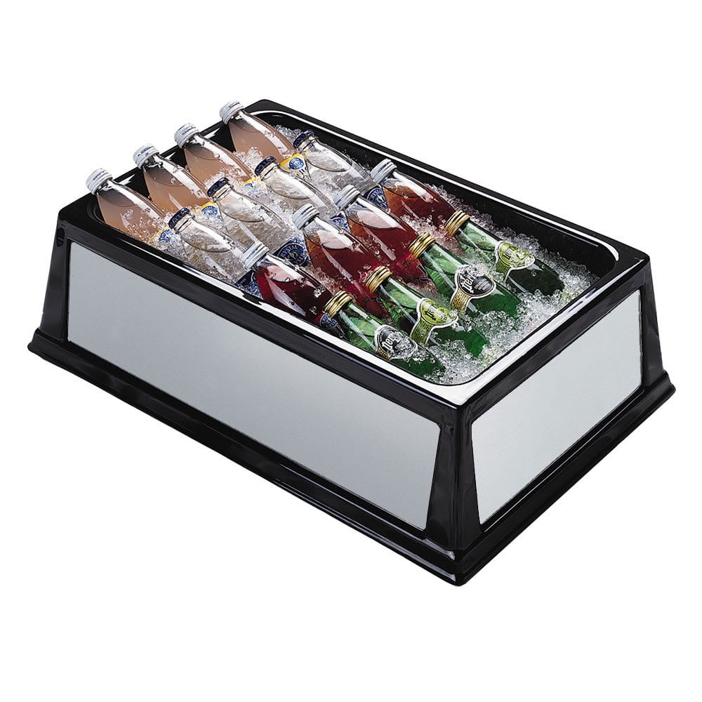 121-297 Rectangular Cooling Tub - 20"L x 12"W x 6"H, Plastic, Silver