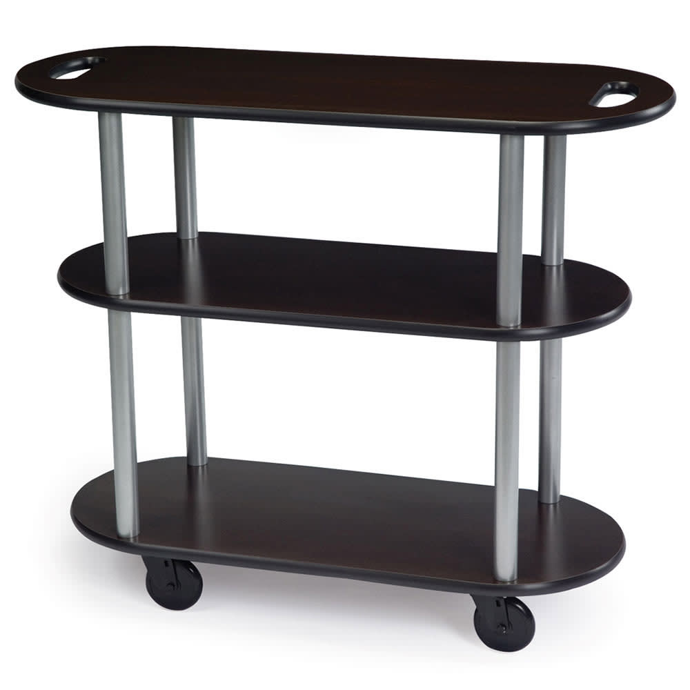 121-36204 Oval Dessert Cart w/ Multi-Tiered Design - Black