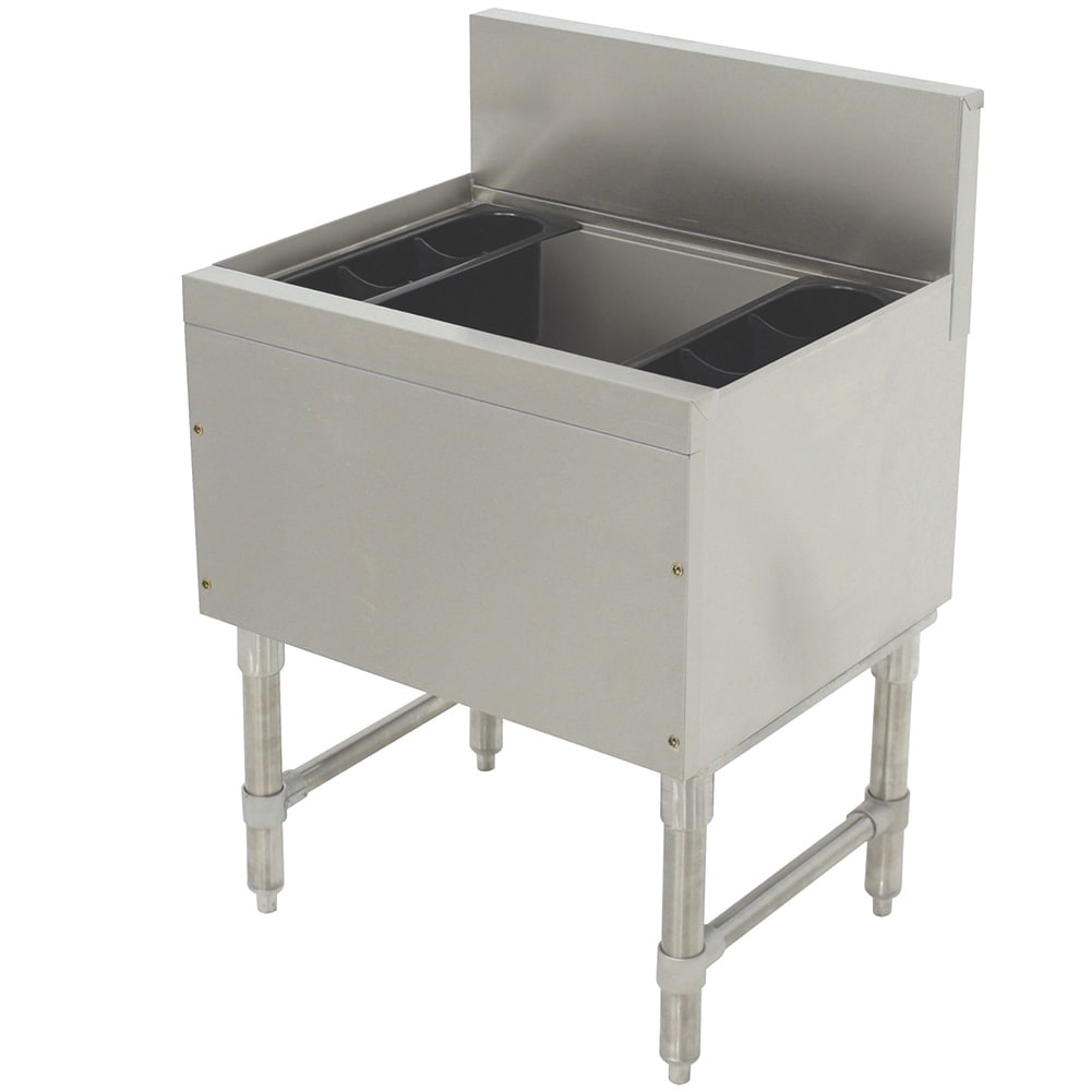 161-PRI1930 30" Prestige Cocktail Station w/ 89 lb Ice Bin, Stainless Steel