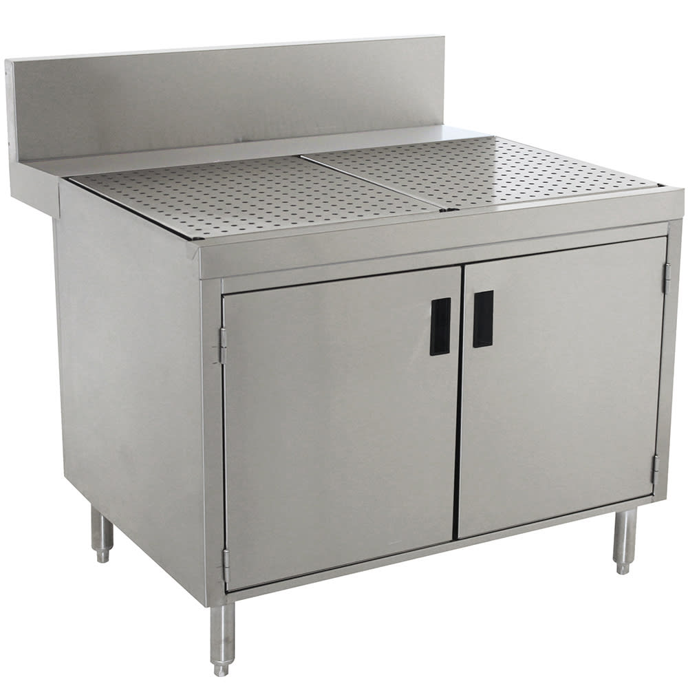 161-PRSCD2424 24" Stationary Storage Cabinet w/ Hinged Doors, 29" Front To Back