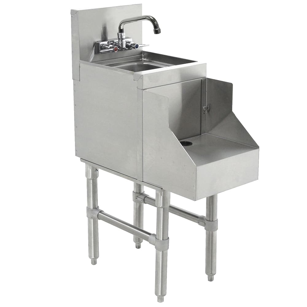 161-PRRS1912 12" Blender Recess Station w/ Dump Sink, Splash Mount, 25" Front To Back