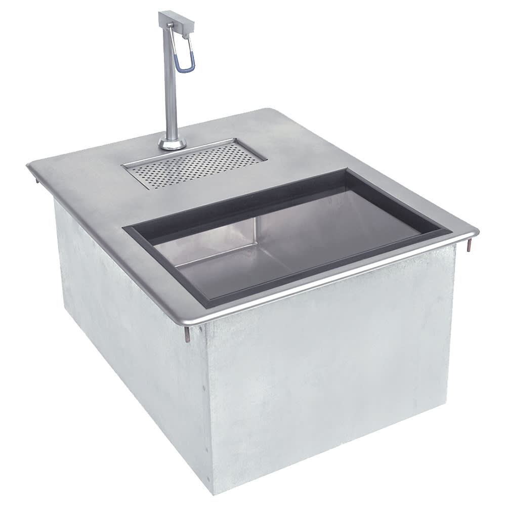 161-D24WSIBL2 21" x 18" Drop In Ice Bin w/ 50 lb Capacity - Stainless