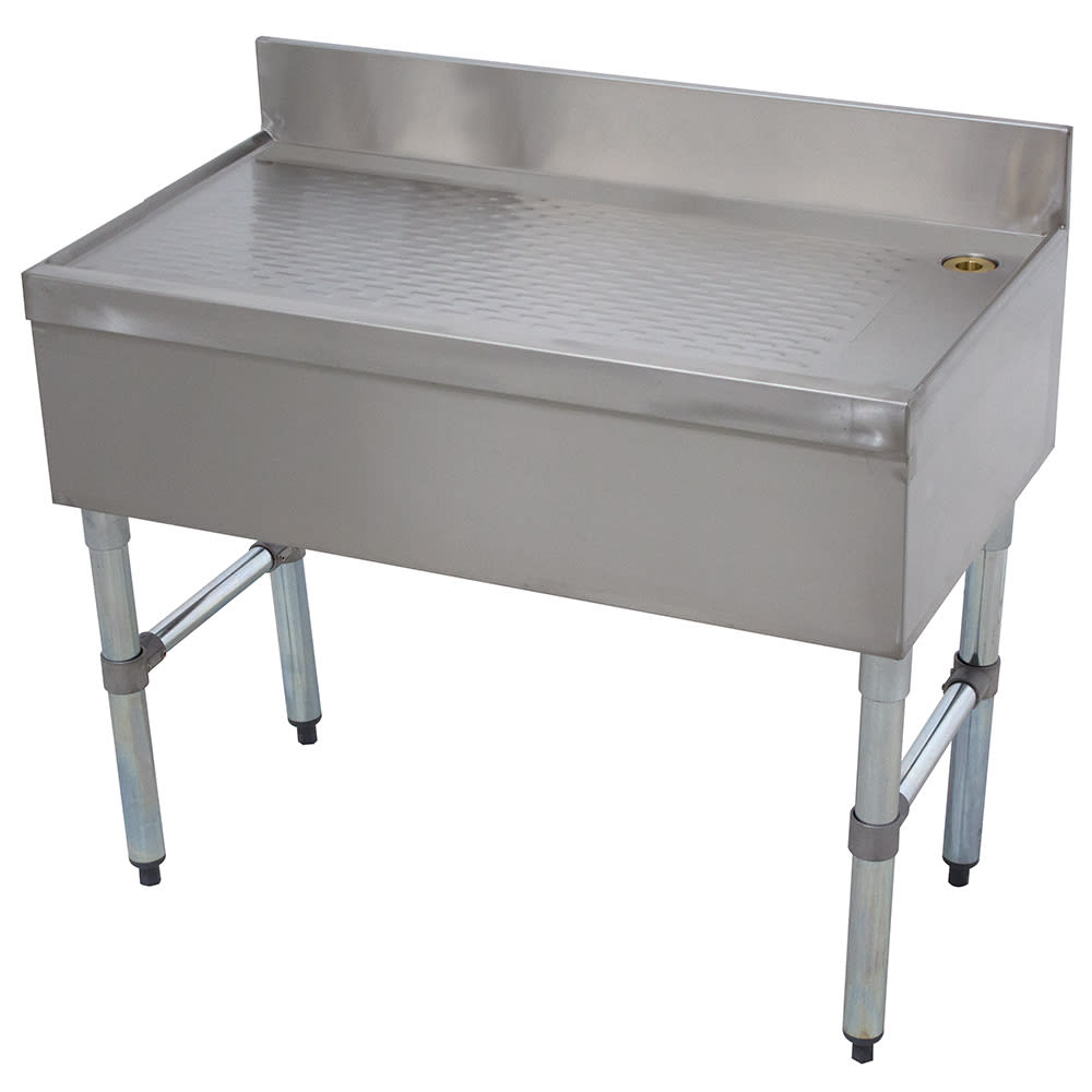 161-CRD18 18" Bar Type Modular Drainboard w/ 4" Splash, Stainless