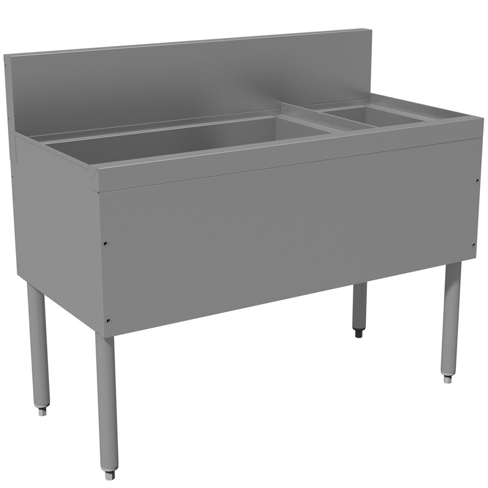 161-PRC1936L 36" Prestige Cocktail Station w/ 70 lb Ice Bin, Stainless Steel