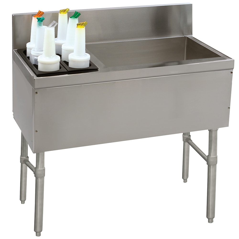 161-PRC1948R 48" Prestige Cocktail Station w/ 108 lb Ice Bin, Stainless Steel