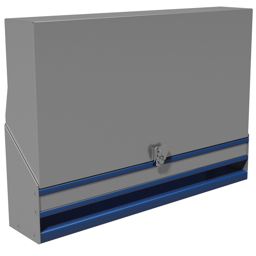 161-PRSSR48LC 48" Single Tier Speed Rail w/ Locking Cover, Stainless