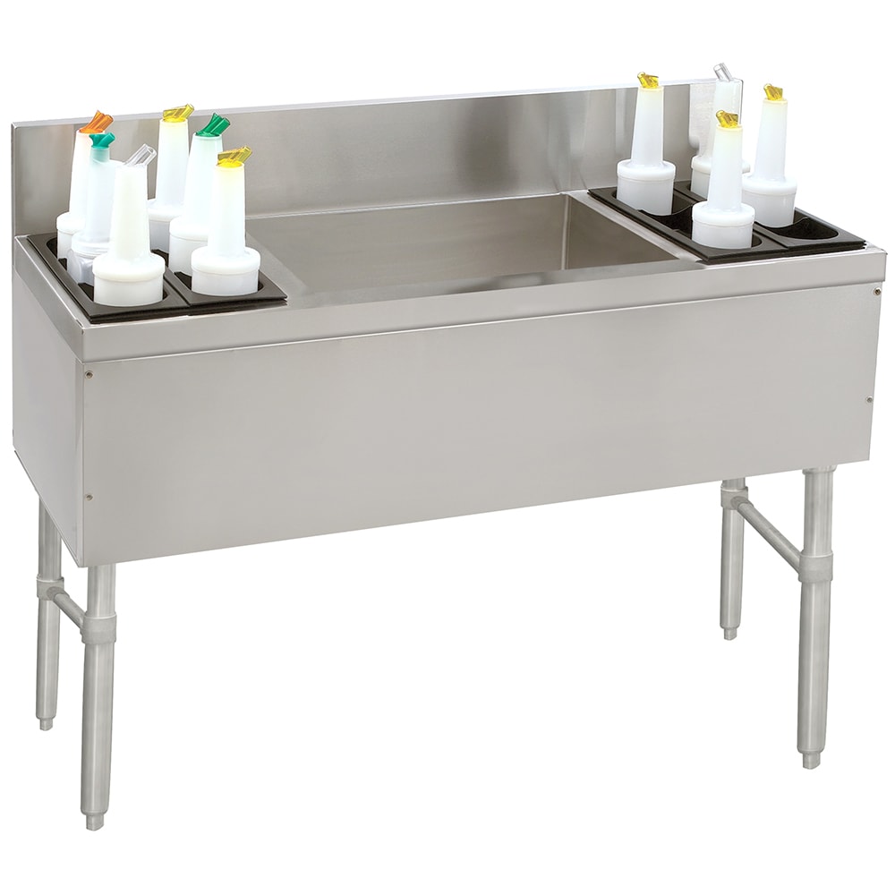 161-PRC1948LR 48" Prestige Cocktail Station w/ 70 lb Ice Bin, Stainless Steel