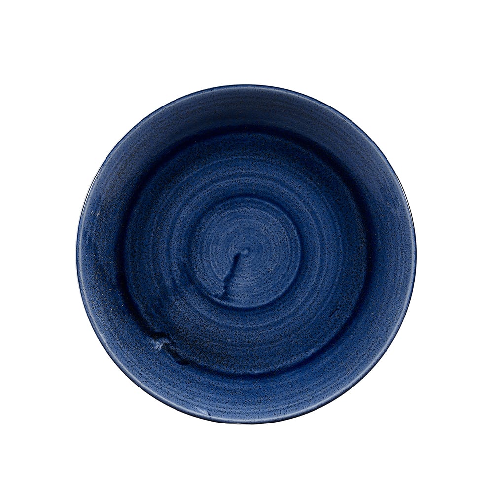 893-PABLEV101 10 1/4" Round Patina Plate - Ceramic, Cobalt Blue