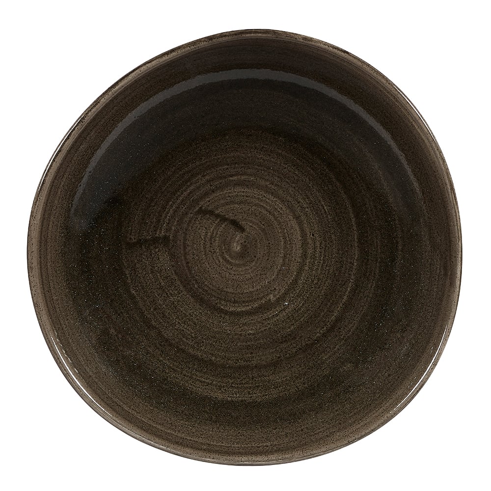 893-PAIBOG71 7 1/4" Round Patina Plate - Ceramic, Iron Black