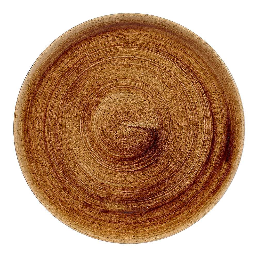 893-PAVCEV121 12 3/4" Round Patina Plate - Ceramic, Vintage Copper