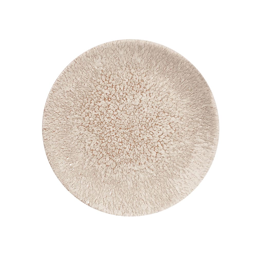 893-RKAGEVP61 6 1/2" Round Raku Plate - Ceramic, Agate Grey