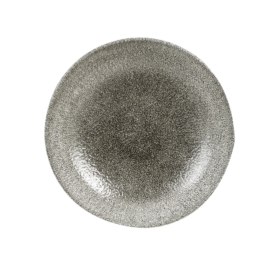 893-RKBQEVB91 40 oz Round Raku Bowl - Ceramic, Quartz Black