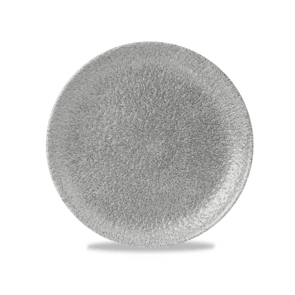 893-RKGJEVP61 6 1/2" Round Raku Plate - Ceramic, Jasper Grey