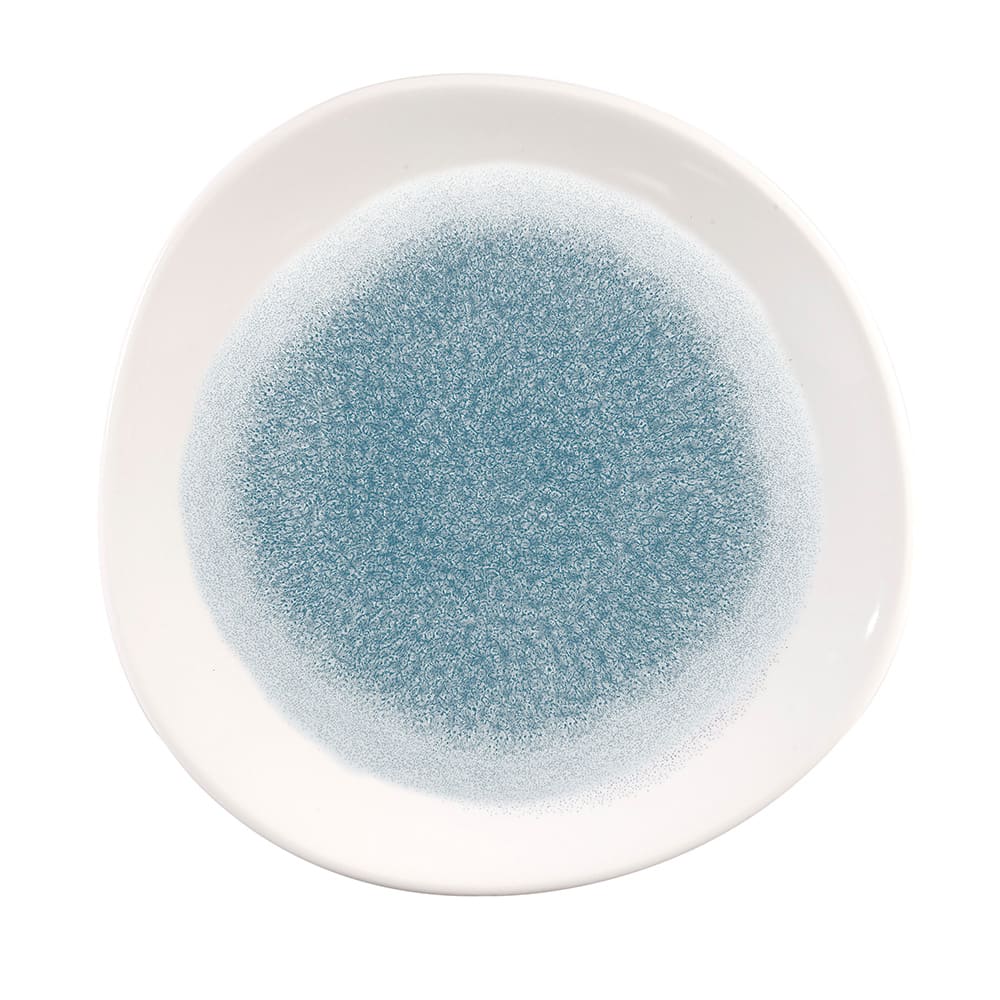 893-RKTBOG81 8 1/4" Round Raku Plate - Ceramic, Topaz Blue