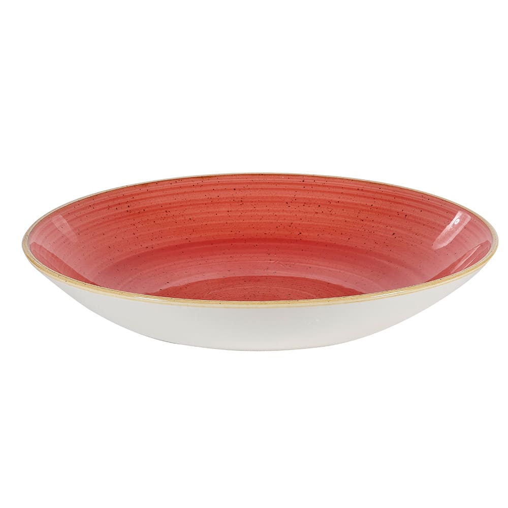 893-SBRSPLC21 84 1/2 oz Round Stonecast® Bowl - Ceramic, Berry Red