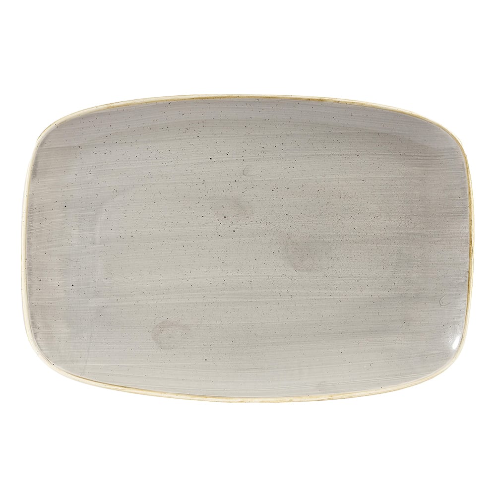 893-SPGSXP141 13 7/8" x 9 5/8" Oblong Stonecast Platter - Ceramic, Grey