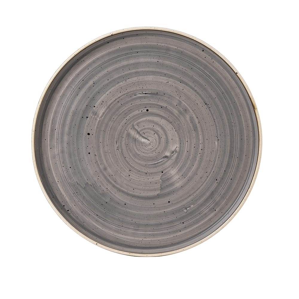 893-SPGSWP161 6 1/8" Round Stonecast® Chef's Plate - Ceramic, Peppercorn Grey