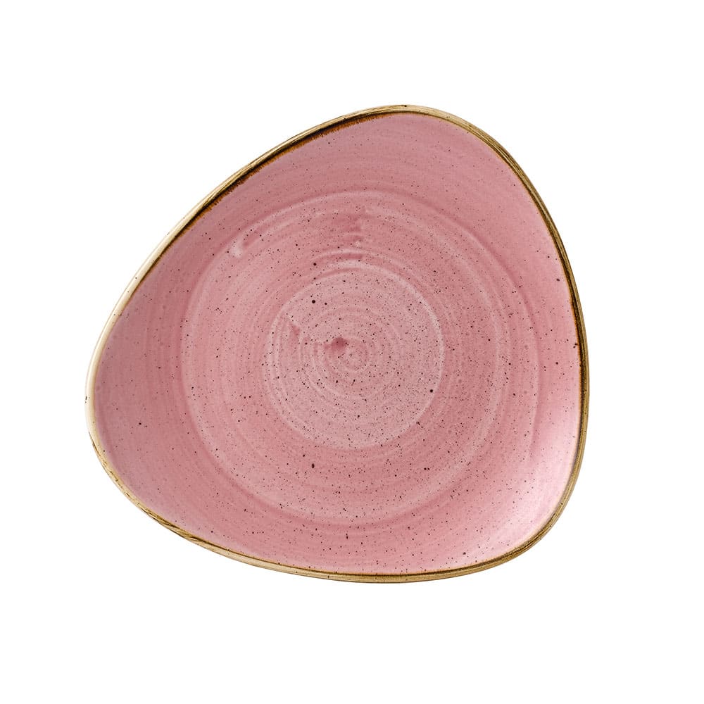 893-SPPSTR91 Triangular Stonecast® Plate - Ceramic, Petal Pink