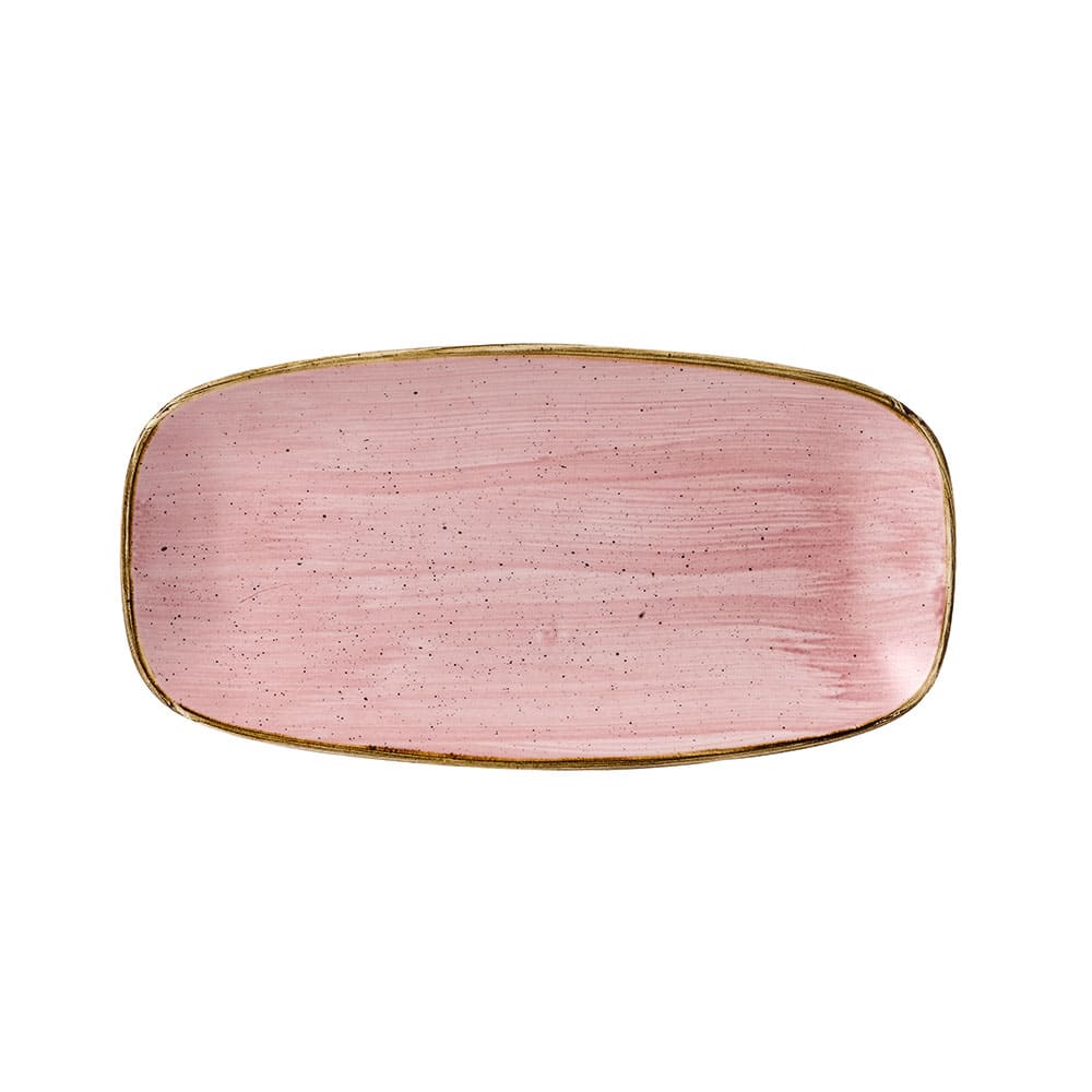 893-SPPSXO111 11 3/4" x 6" Oblong Stonecast® Chef's Plate - Ceramic Petal Pink