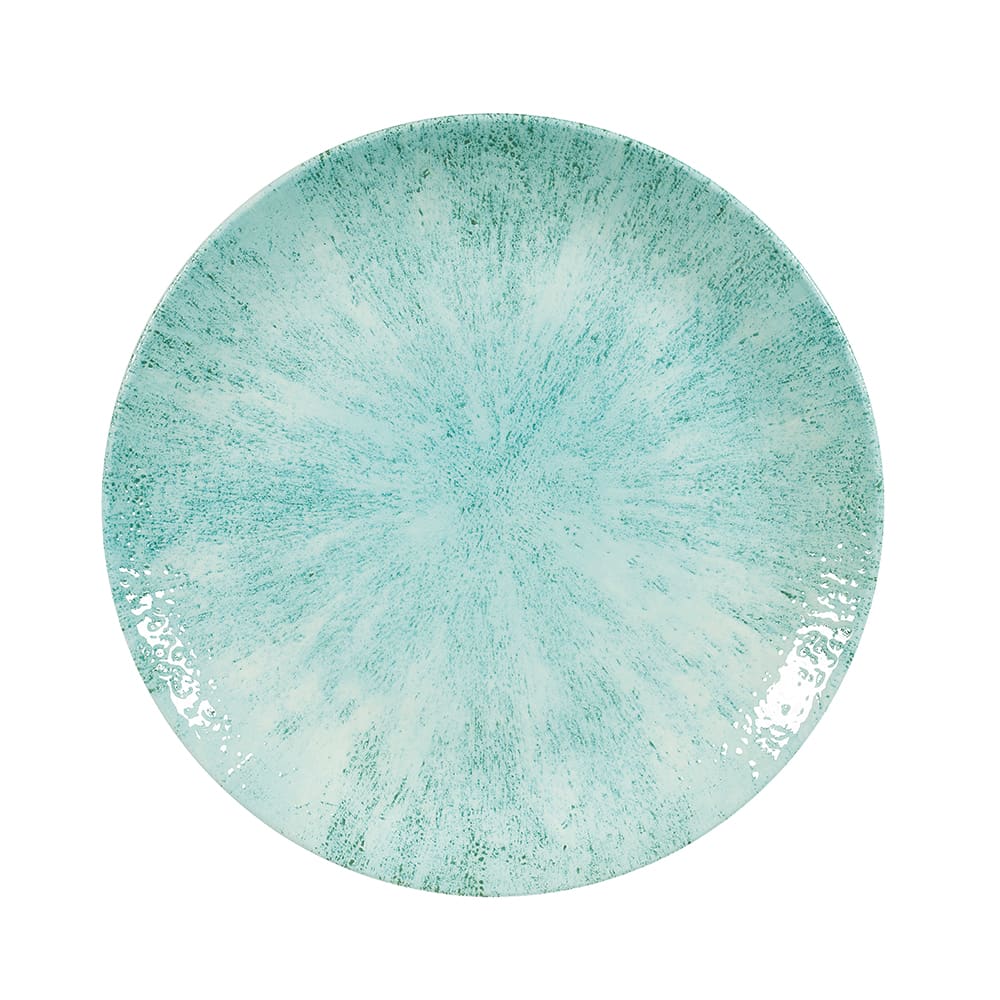 893-STAMEVP61 6 1/2" Round Studio Prints® Stone Plate - Ceramic, Aquamarine