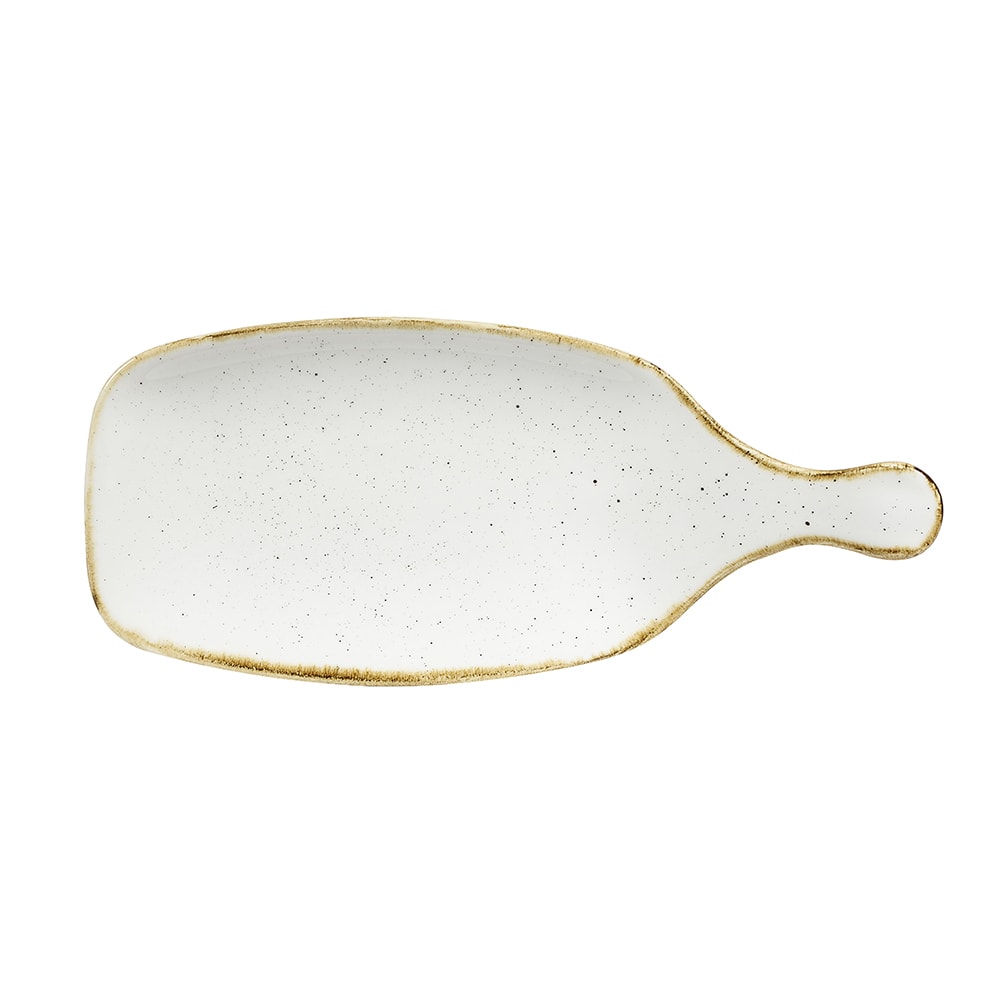 893-SWHSPDLH1 Rectangular Serving Paddle - 11 1/8" x 4 3/4", Ceramic, Barley White